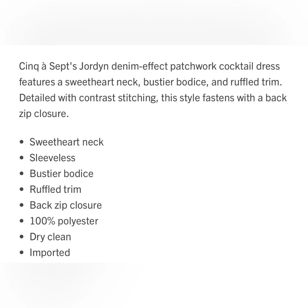 Cinq à Sept Jordyn Navy blue Patchwork tiered ruffle Midi cocktail Dress size 6 - Picture 14 of 16